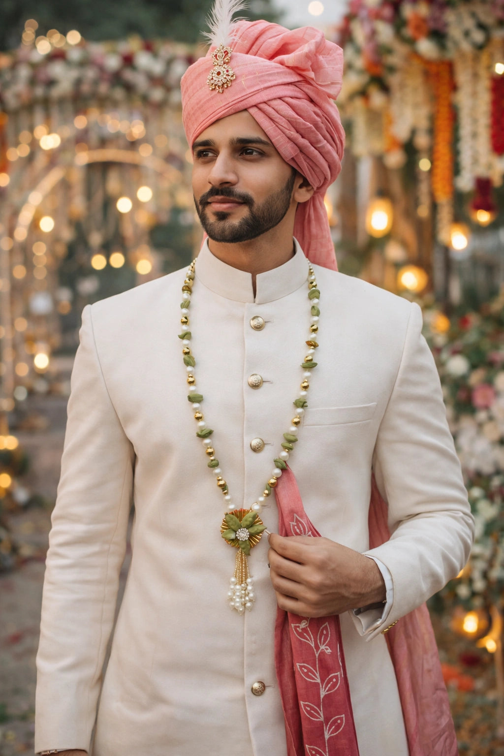 Handmade elaichi welcome mala for barat entry traditional Indian wedding