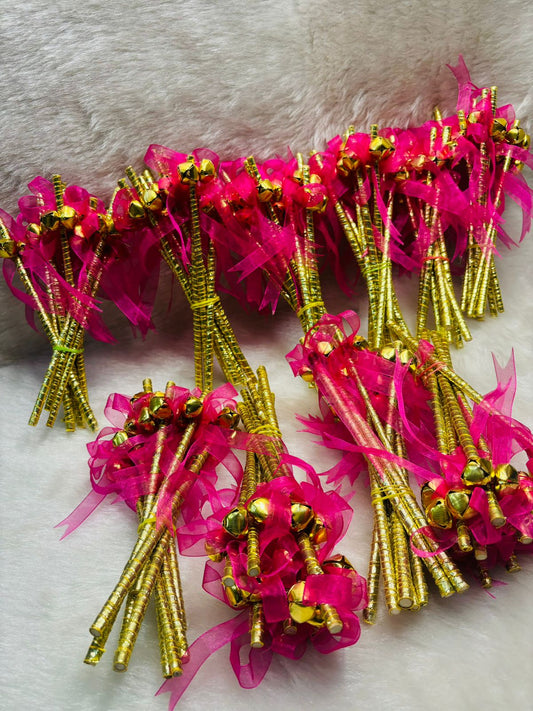 Traditional wooden phera rattle for Hindu ceremony