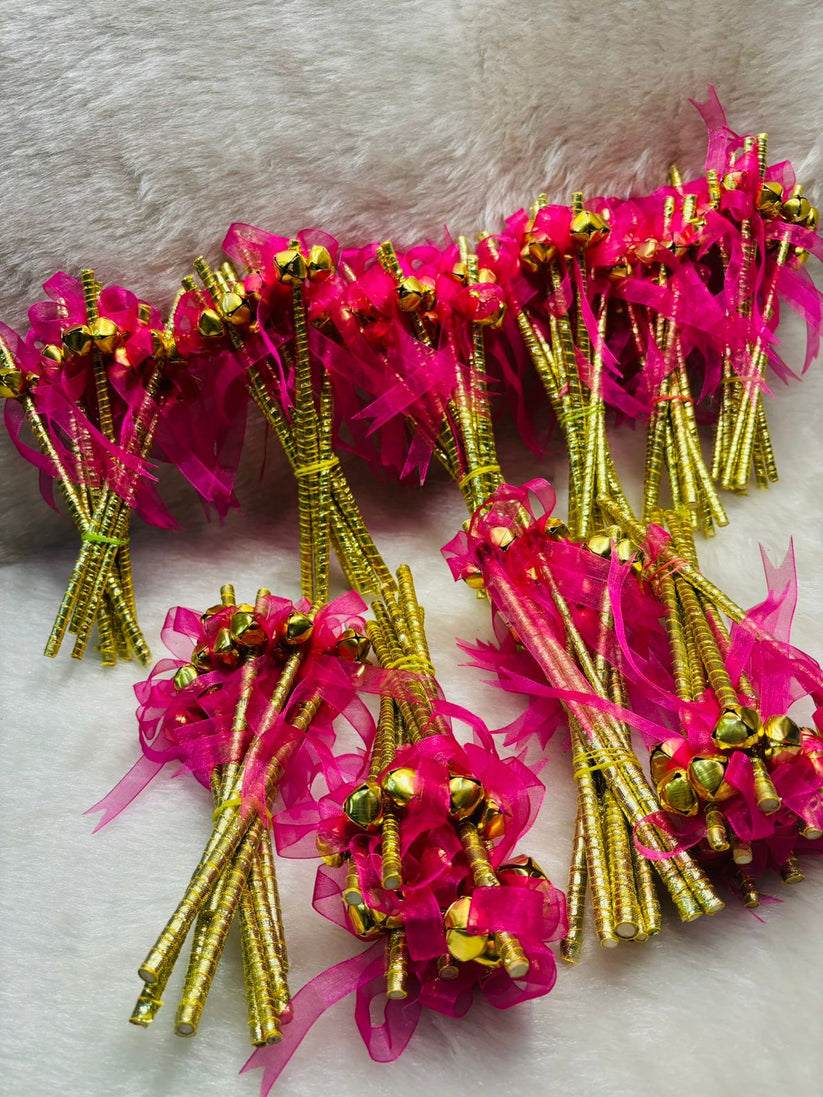 Traditional wooden phera rattle for Hindu ceremony