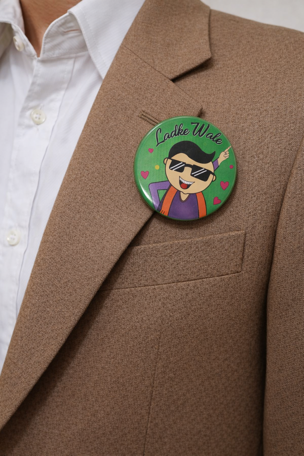 Stylish groom side badge for Indian wedding function