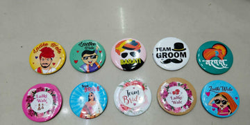 ladkewale and ladkiwale barati badges for indian wedding