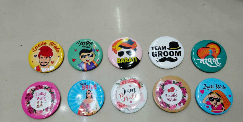 ladkewale and ladkiwale barati badges for indian wedding