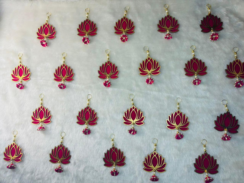 Lotus design hanging decor for home entrance and pooja decoration