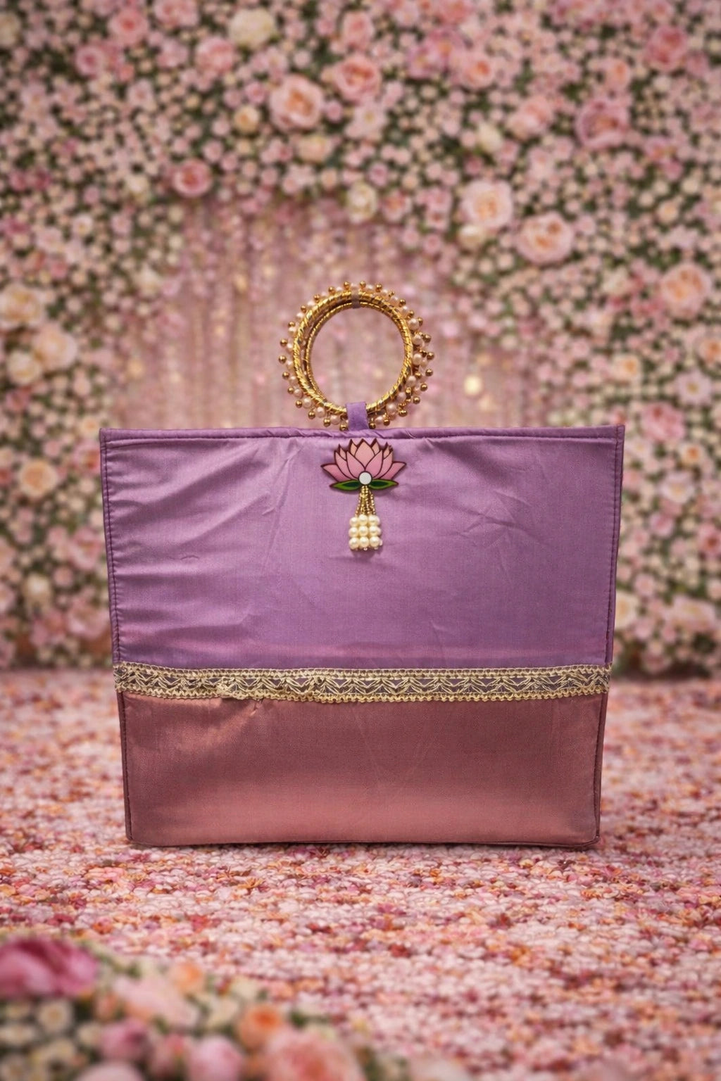Luxury designer potli bag for storing bangles, perfect for wedding gifting and festive occasions