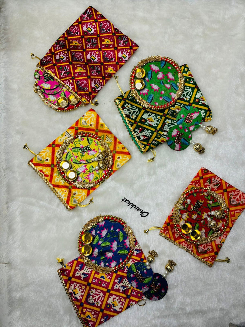 Shubh labh pichwai design gift hamper for weddings and festivals