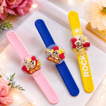 Motu Patlu Kids Spinner Slap Band | Kids Silicone Slap Band Toy | Soft Silicone Slap Wristband for Children