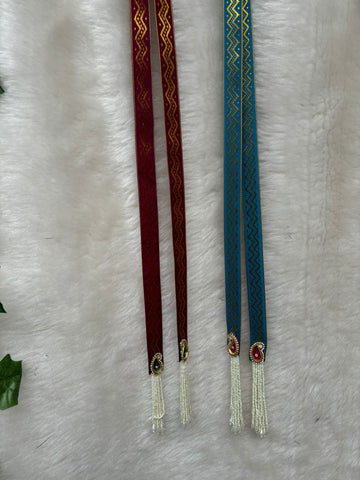 Multicolor traditional swagat patka used for wedding baraat welcome ceremony