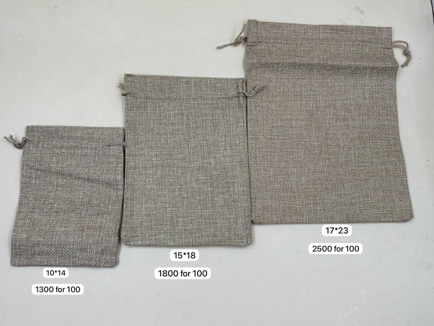 Handmade plain jute potli bag ideal for puja prasad packing, wedding favors, and festive gifting