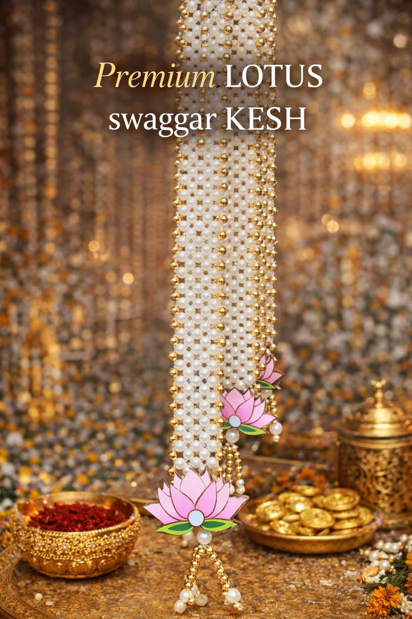 pearl and lotus design barat swagat phatka for wedding welcome