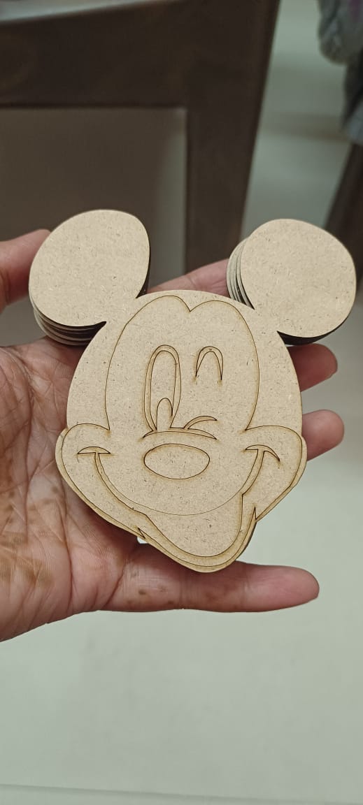 4 Inch MDF Cutout for Kids Painting and School Crafts