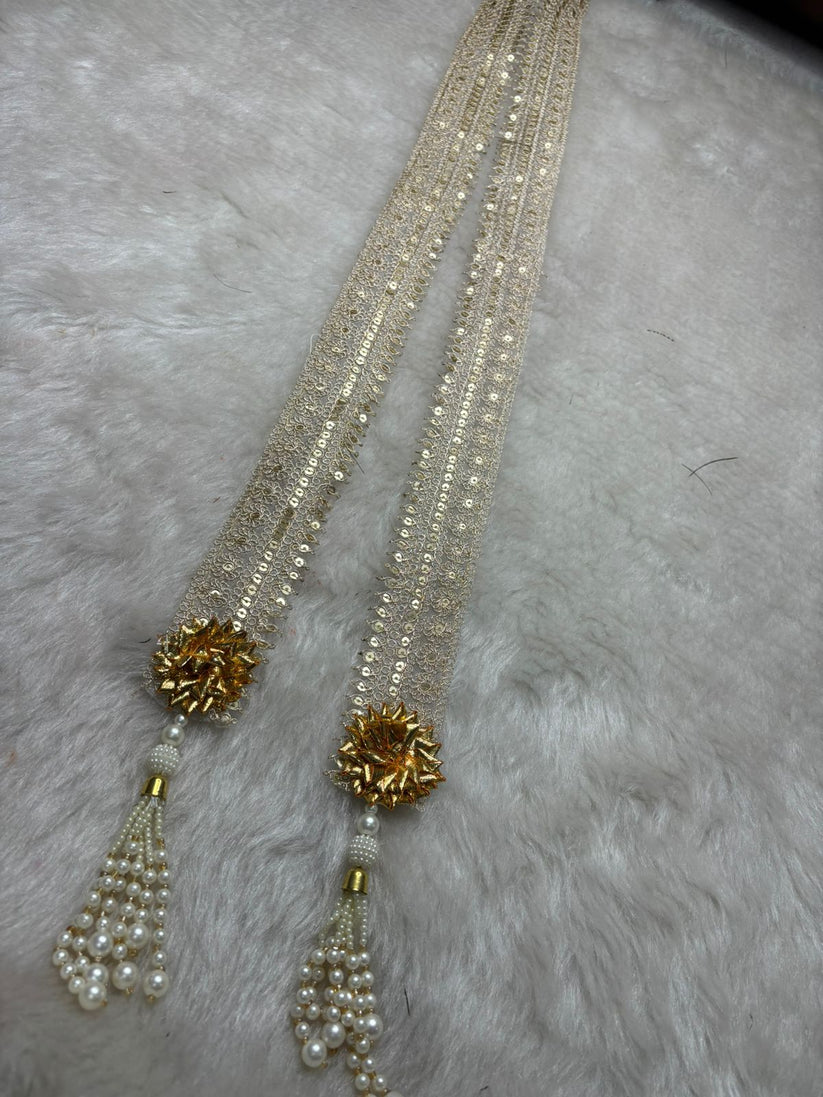 Premium silver embroidered swagat phatka for Indian wedding barat