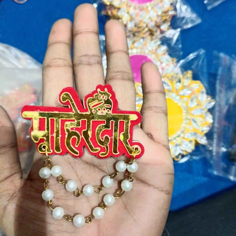Designer Mayredar brooch with premium stone detailing