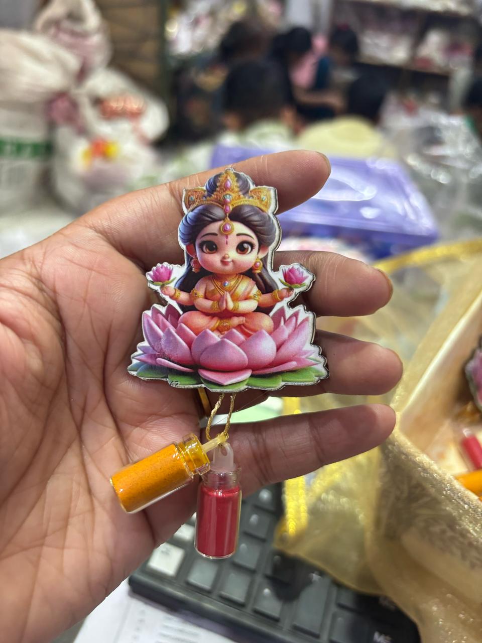 Saraswati Sanskar haldi kumkum set used for puja and religious ceremonies