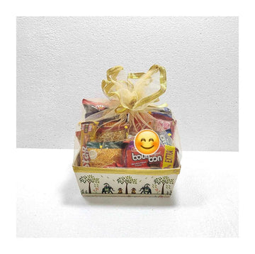 10x10 Inch Square Storage & Gift Hamper Basket with Elegant Finish