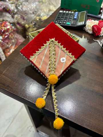 Kite design velvet decorative box for festive gifting, weddings, pooja, and traditional Indian celebrations
