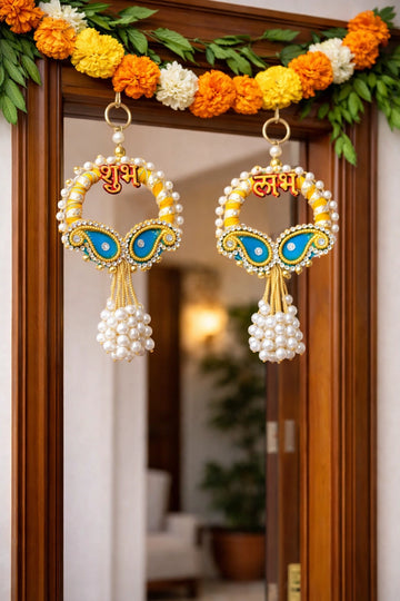 Traditional Shubh Labh Hanging for Home Entrance
