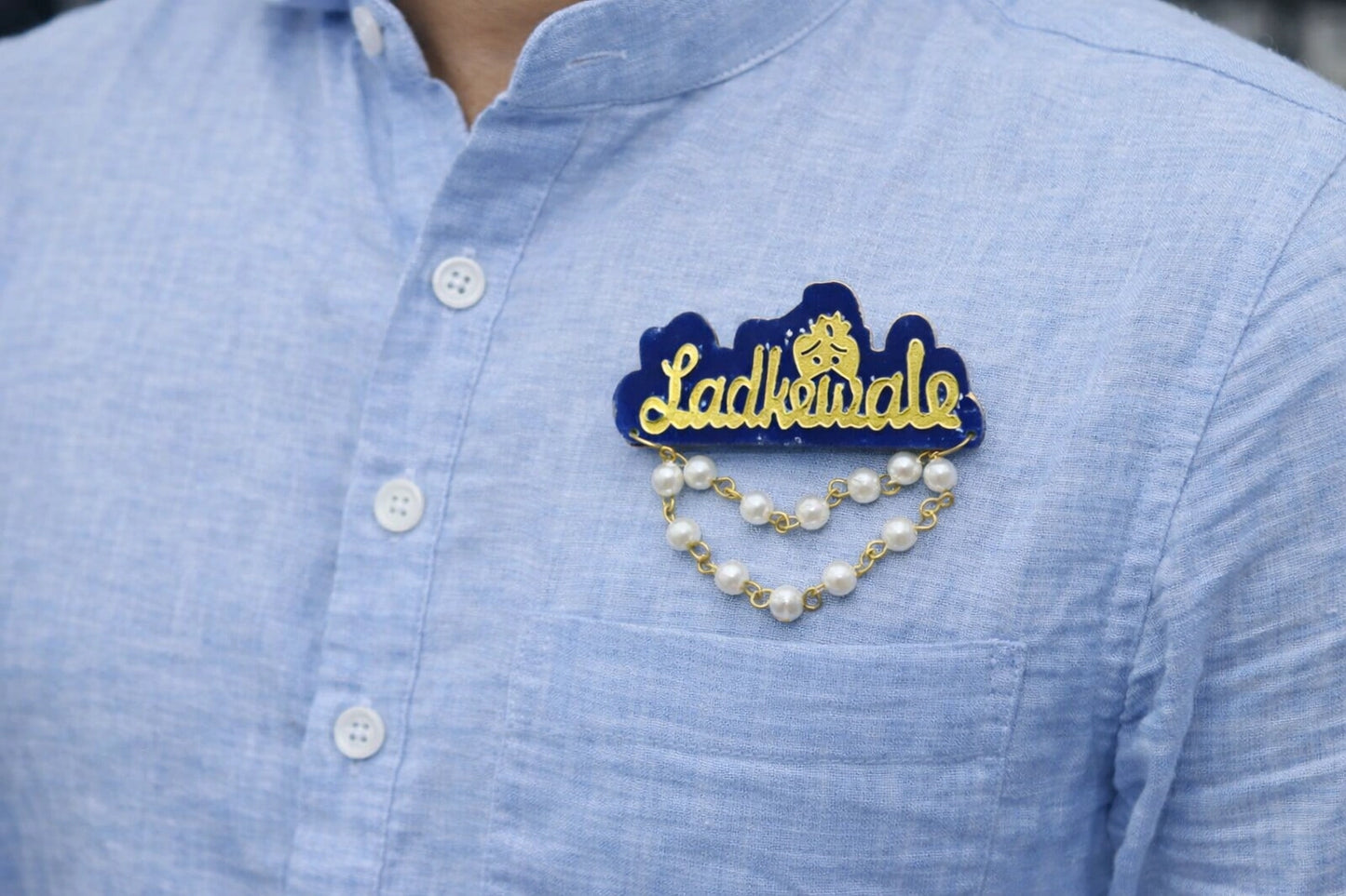 Wedding brooch for ladkewale groom side men accessory