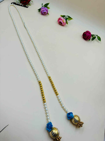 Traditional Gota and Pearl Barat Swagat Mala for Marriage Rituals