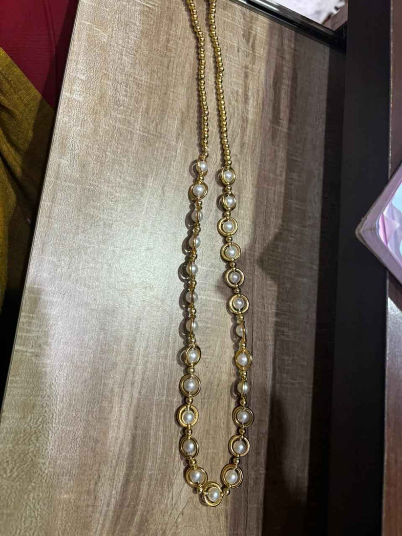 Simple Pearl Barat Swagat Mala for Wedding Welcome