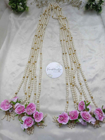 Pearl and Flower Design Barat Swagat Mala for Wedding Welcome
