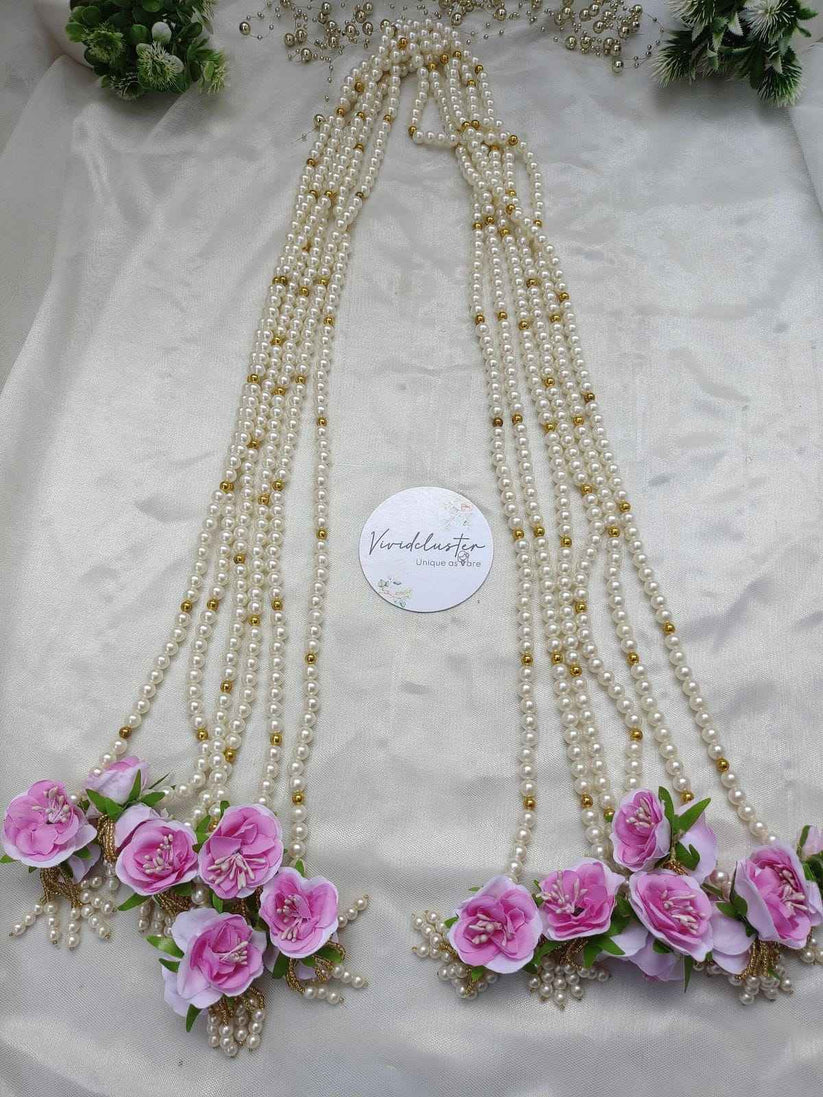 Pearl and Flower Design Barat Swagat Mala for Wedding Welcome