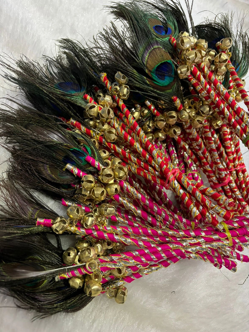 Handmade Wooden Phera Sticks for Indian Wedding Ceremonies - Chaukhat Hampers