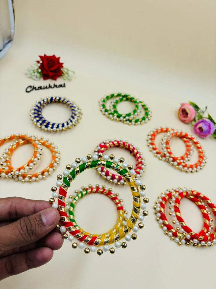 Elegant handmade pearl kangan bracelet for women perfect for weddings, festivals and gifting