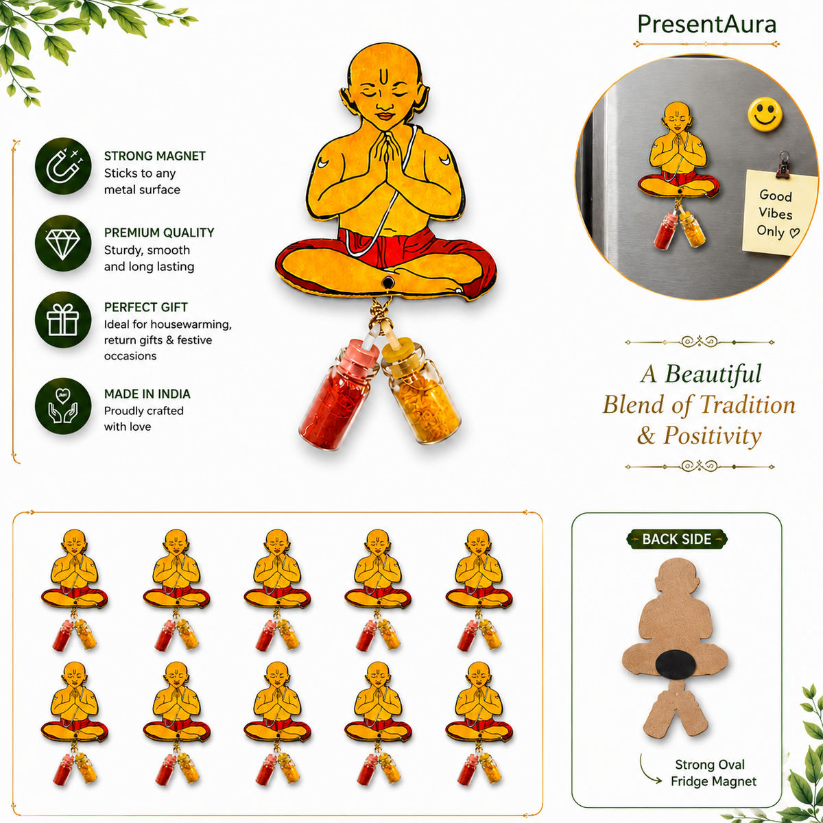 Classic Wooden Haldi Kumkum Set