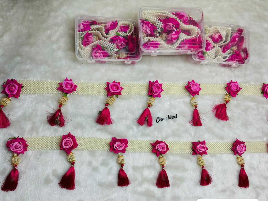Pearl and decorative Bandarwal toran for Indian door entrance décor
