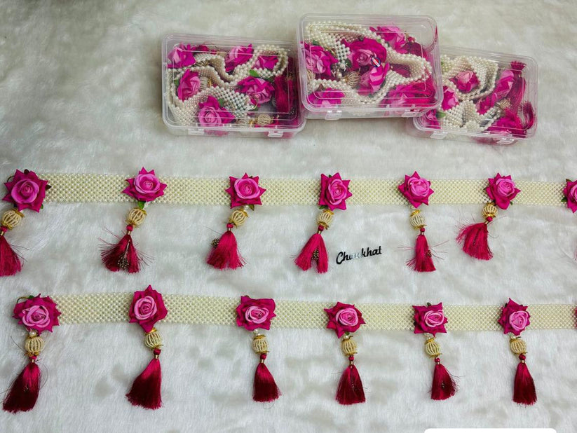 Pearl and decorative Bandarwal toran for Indian door entrance décor
