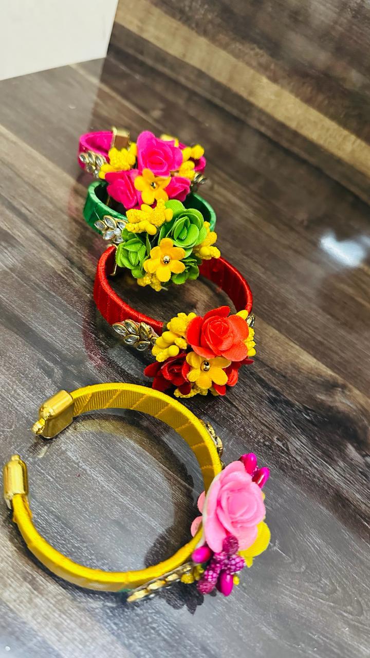 Floral design bracelet for women and girls suitable for festive and traditional wear