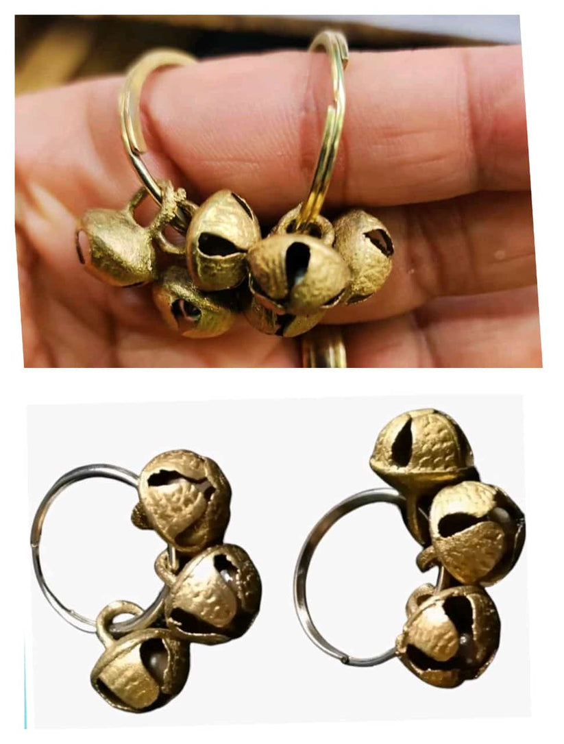 Brass ghungroo ring pair for kirtan bhajan and devotional music