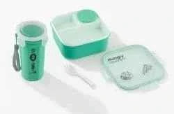 Durable Plastic Bottle Tiffin Combo Set for School and Office Use