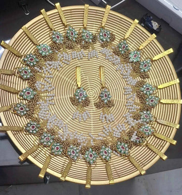 Pearl and Kundan Satka for Women Traditional Hair Accessory Wedding Jewelry
