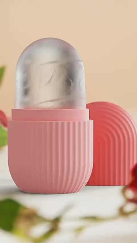 Reusable facial ice roller for summer skincare