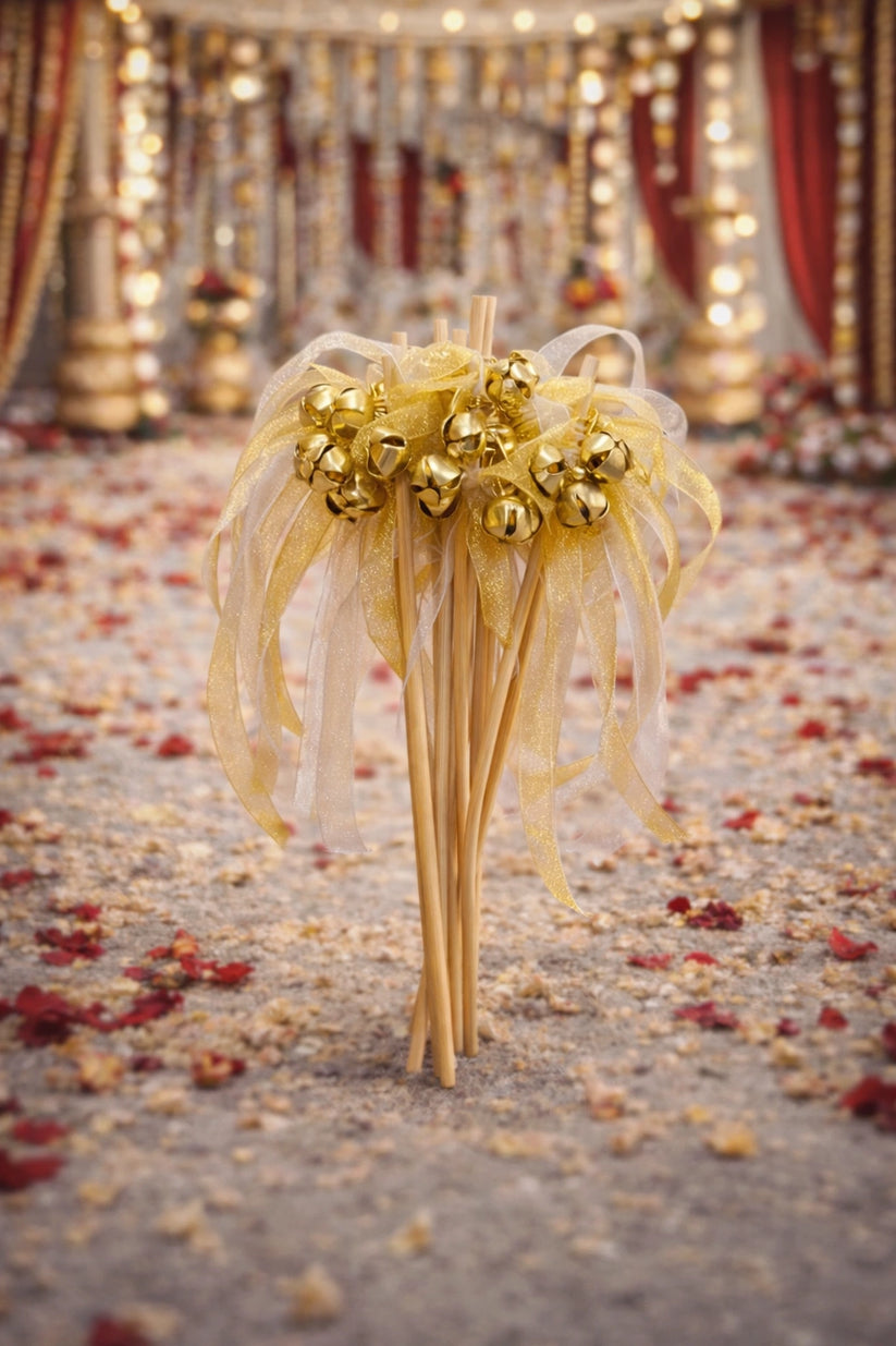 traditional wedding baraat rattles for groom entry ceremony